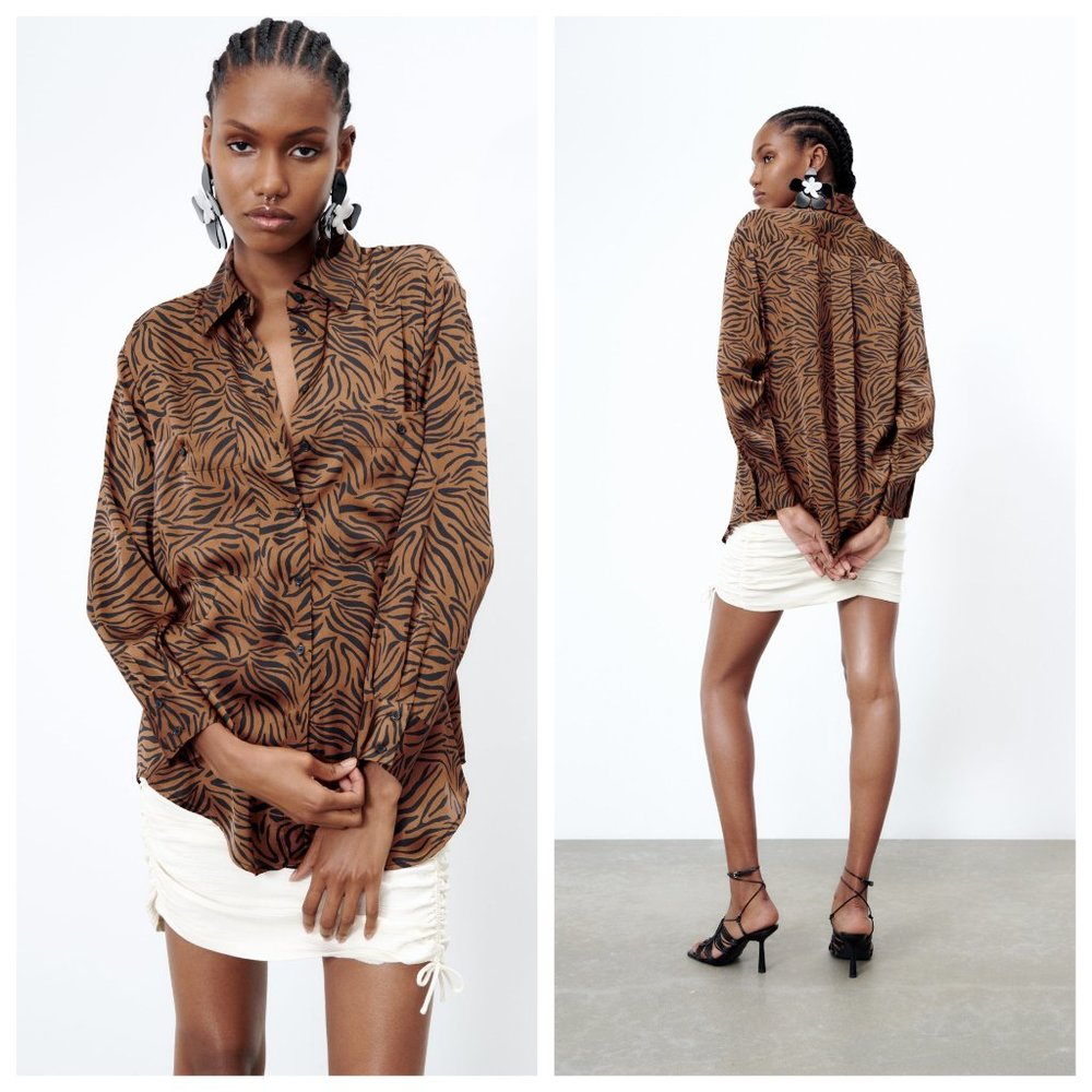 Zara Animal Print Shirt